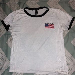 Forever 21 USA Flag Logo Shirt
